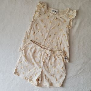 Rabbit & Bear Organic Cotton Lemon Matching Set